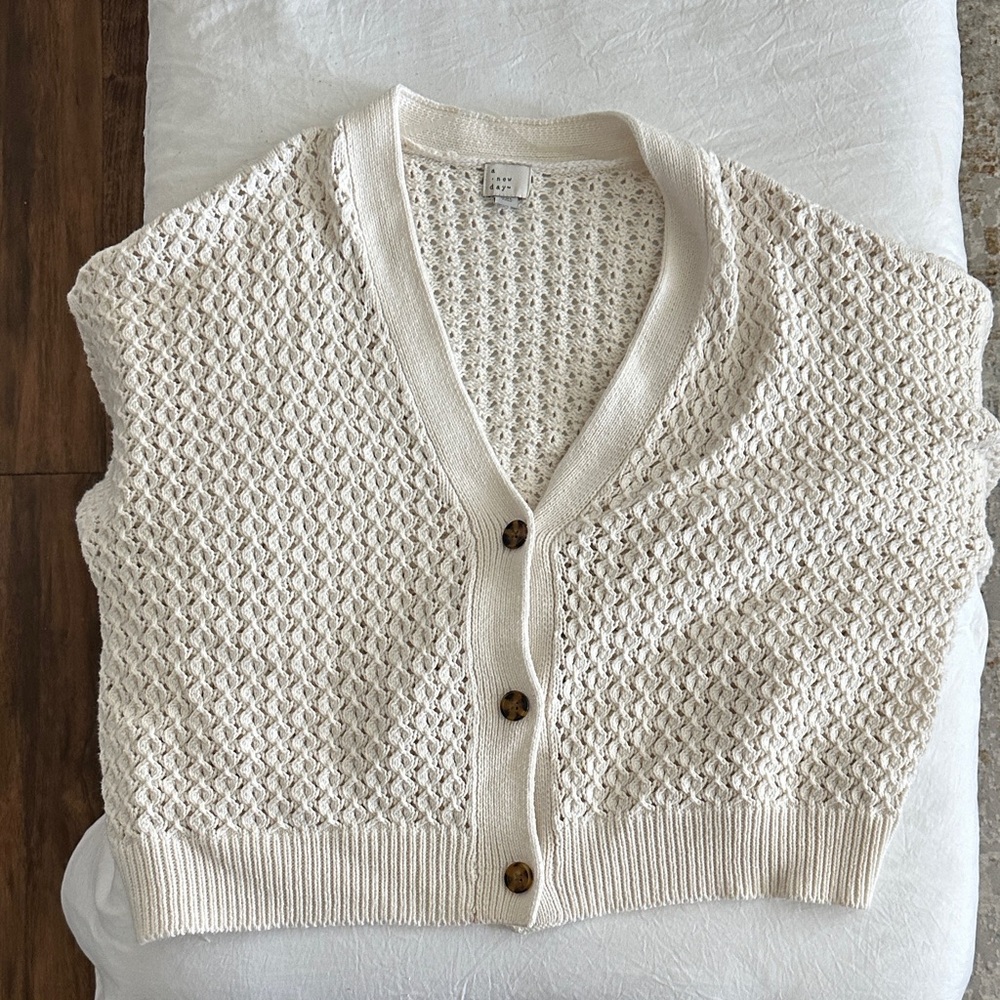 Cream Knit Women's Cardigan